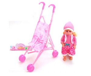 Lovely Baby Pram & Doll Set