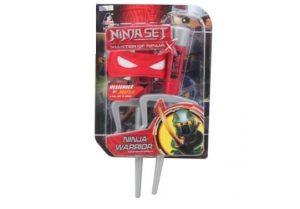 Ninja Eye-Mask And Ninja Knives Set In Red