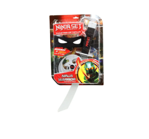 Ninja Eye-Mask, Ninja Stick & Ninja Stars Set In Purple