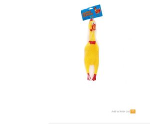 Shrilling Screaming Rubber Chicken Dog Fetch Toy 30cm