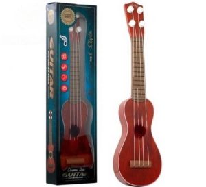 Classical Wooden Style Guitar 39cm In Box Plays Real Notes