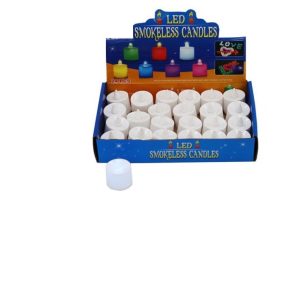 LED Smokeless Candles White CDU 24pc