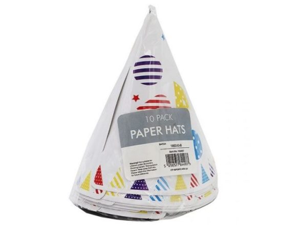 Premium Party paper cone hats 2 pack of 2