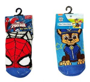 Paw Patrol & Marvel Uk 6-8 Boys Trainer Liner Socks