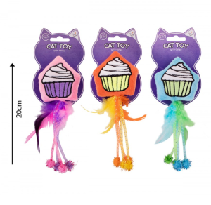 World Of Pets Plush Catnip Cupcake Cat Toy