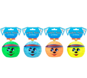 World Of Pets Vinyl Squeaky Golf Ball Dog Toy 7cm