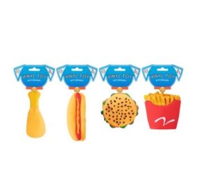 World Of Pets Vinyl Squeaky Takeaway Food Dog