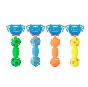 World Of Pets Squeaky Vinyl Dumbbell Dog Toy 15cm