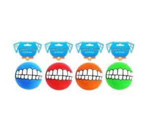 World Of Pets Vinyl Squeaky Smile Ball Dog Toy
