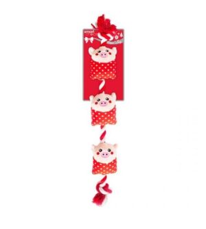 Smart Choice Christmas Pigs In Blankets Rope Dog Toy 46cm