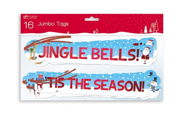 Premium Giftmaker jumbo christmas tags pack of 16