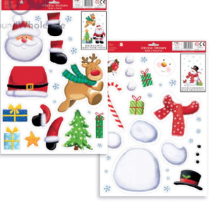 Giftmaker Build A Santa & Snowman Window Stickers