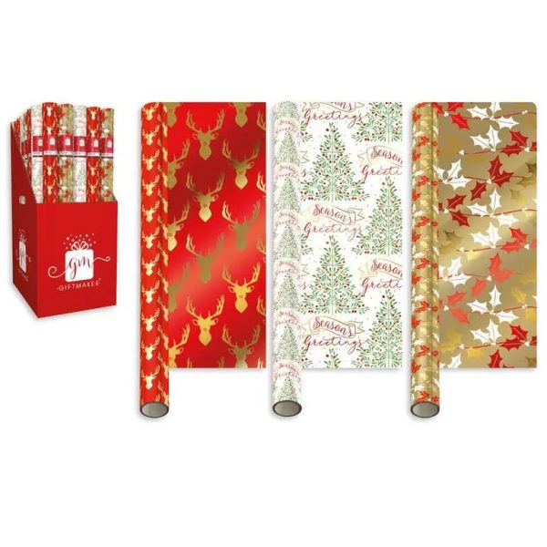 Premium Giftmaker christmas traditions gift wrap 1.5m