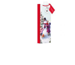 Giftmaker Christmas Snowman Gift Bag Bottle