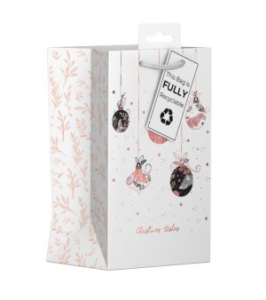 Giftmaker Christmas Rose Baubles Gift Bag Perfume