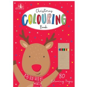 Festive Wonderland Premium Christmas Colouring Book With Crayons
