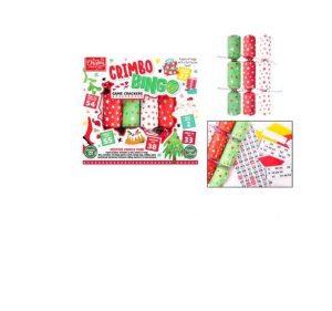 Christmas Crimbo Bingo Game Crackers Pack Of 6 9"