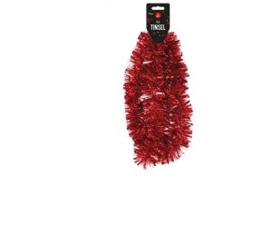 Christmas Red Tinsel 2m
