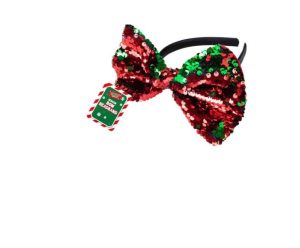 Christmas Reversible Sequin Bow Headband