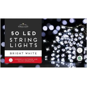 Christmas Bright White 50 LED String Lights 4.5m