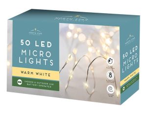 Christmas Battery-Operated LED Warm White Micro Lights 4m
