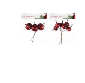 Christmas Artificial Red Apple Pick