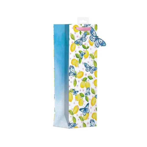 Premium Giftmaker butterfly lemons gift bag bottle