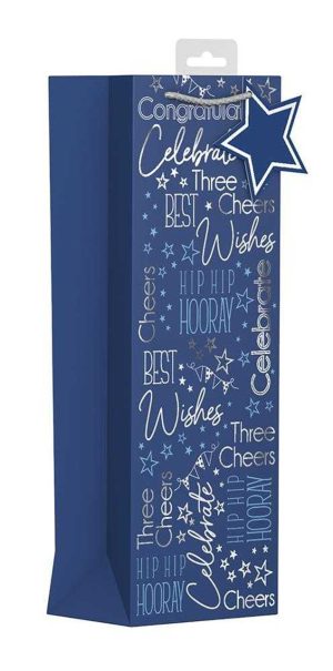 Giftmaker Male Blue Celebration Gift Bag Bottle
