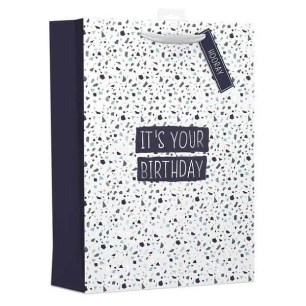 Premium Giftmaker terrazzo birthday gift bag xl