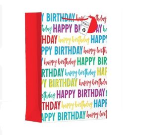 Giftmaker Fun Happy Birthday Text Gift Bag Giant