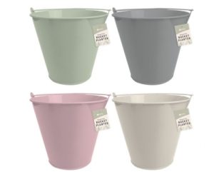Rowan Round Tin Bucket Planter 15cm X 16.5cm