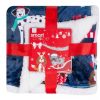 Smart Choice Christmas Dog Print Sherpa Pet Blanket 120cm X 100cm