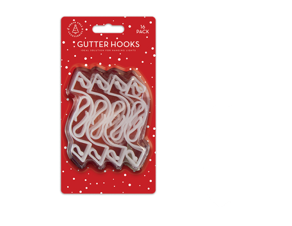 Premium Christmas large gutter hooks 16 pack