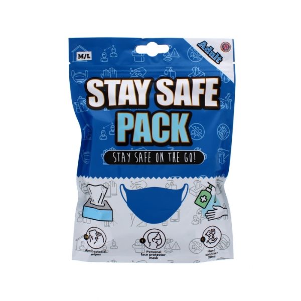 Adult Stay Safe Pack With Face Mask Royal Blue