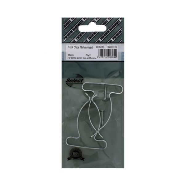 Galvanised Tool Clip 38mm 2 Pack