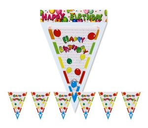 Happy B-Day Polka Dot Printed Balloon Banner