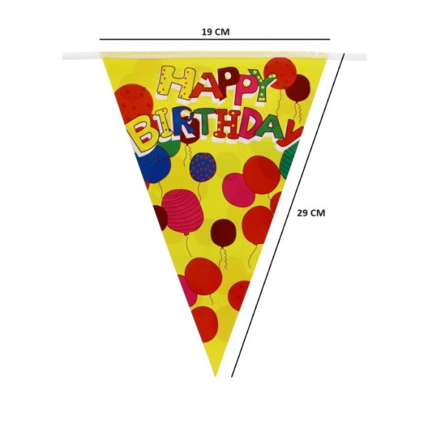 Cheerful birthday banner with vibrant balloons Print