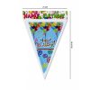 Happy B-Day Banner with Multicolour Balloon Clusters Print