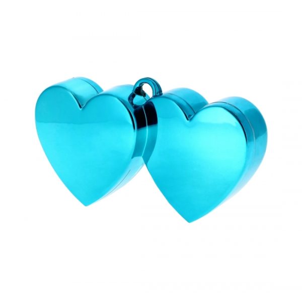 Double Heart Blue Ballon Weight