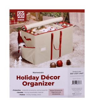 Christmas Decorations Non-Woven Ivory Organiser