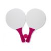 Wooden Beach Tennis Set: 3PC Bat & Ball Pink
