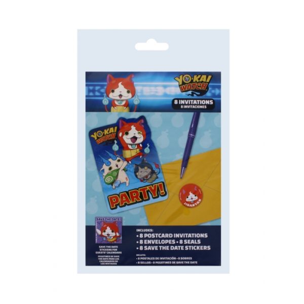 Yo-kai Watch Invitations Party Pack Of 8