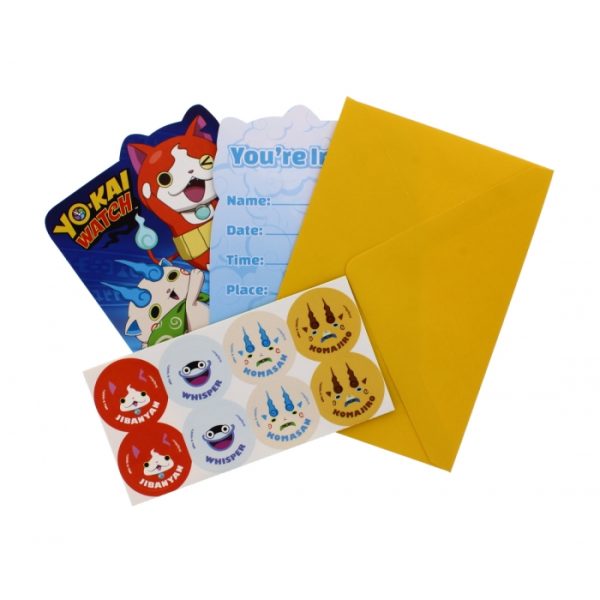 Yo-kai Watch Invitations Party Pack Of 8