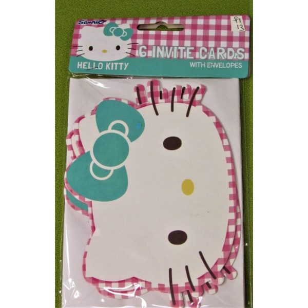 Hello Kitty 6 Invite Cards & Envelopes