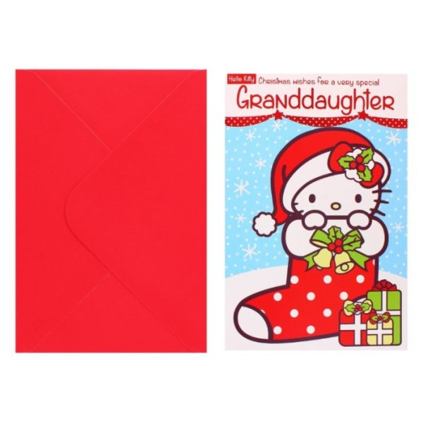 Hello Kitty Granddaughter Christmas Card