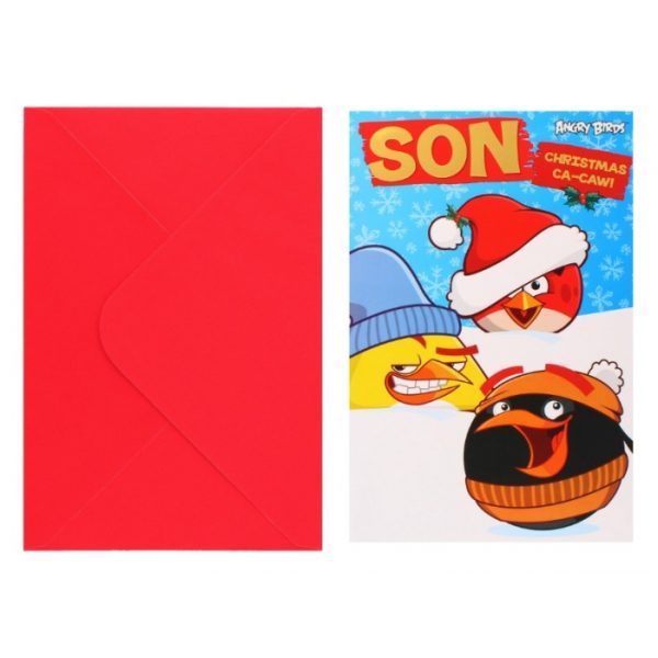 Angry Bird Christmas Ca-Caw Card Son