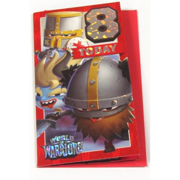 World Of Warriors Age 8 Birthday Card