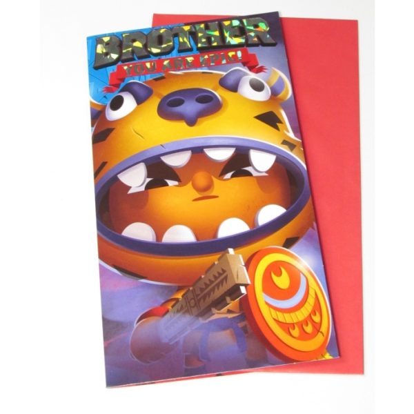 World Of Warriors Brother Birthday Card