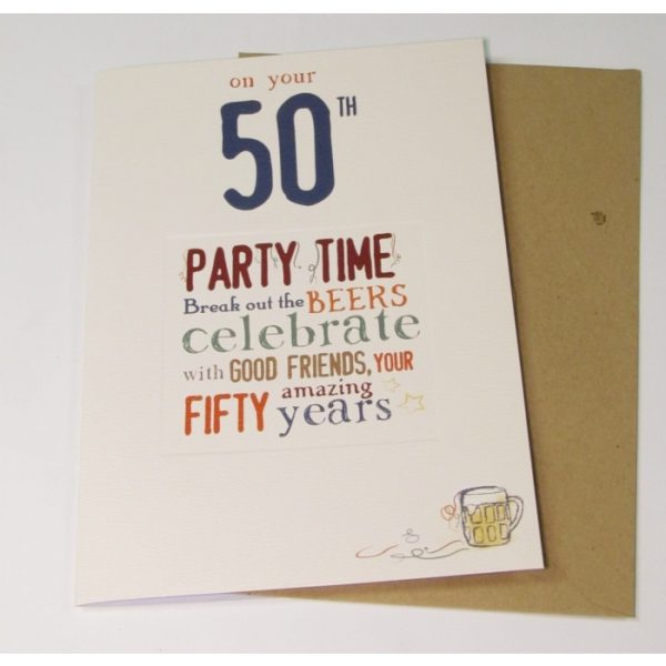 Little Thoughts Age 50 Birthday Card