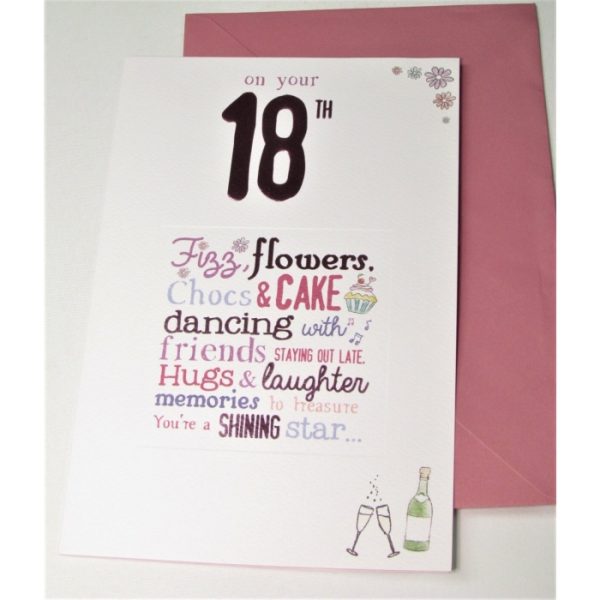 Gemma Little Thoughts Female Birthday Card Age 18